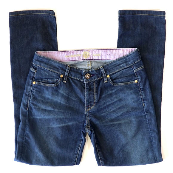 Low-rise straight leg R&S "Sleek" style jeans - Picture 2 of 13